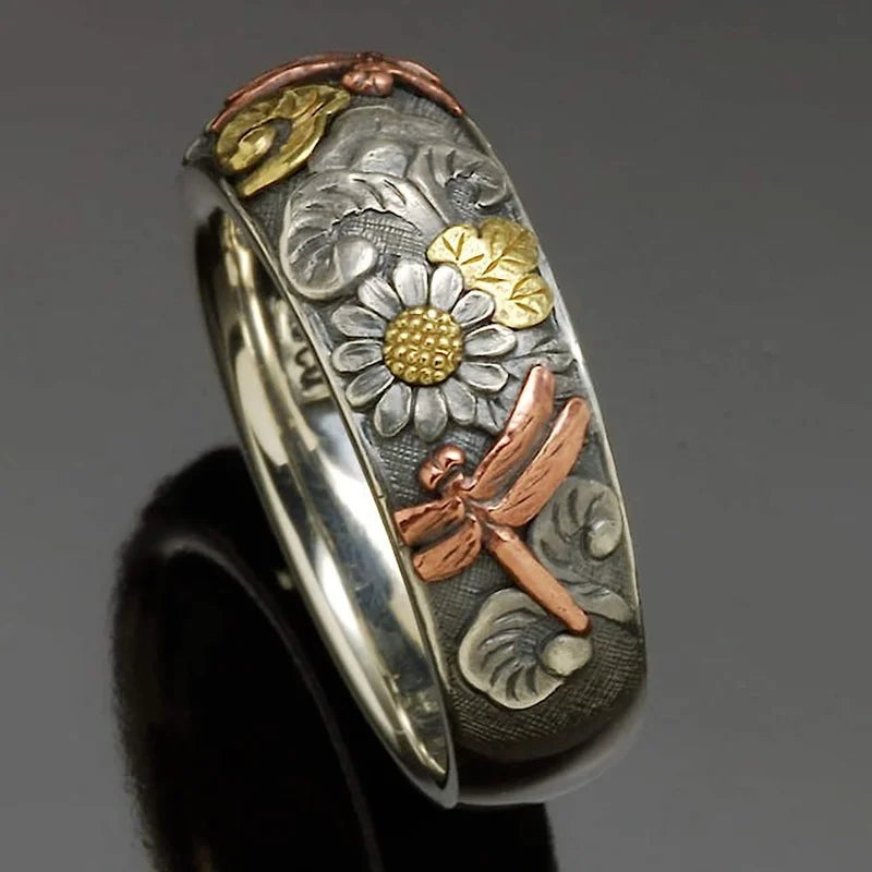 Vintage Nature Silver Ring