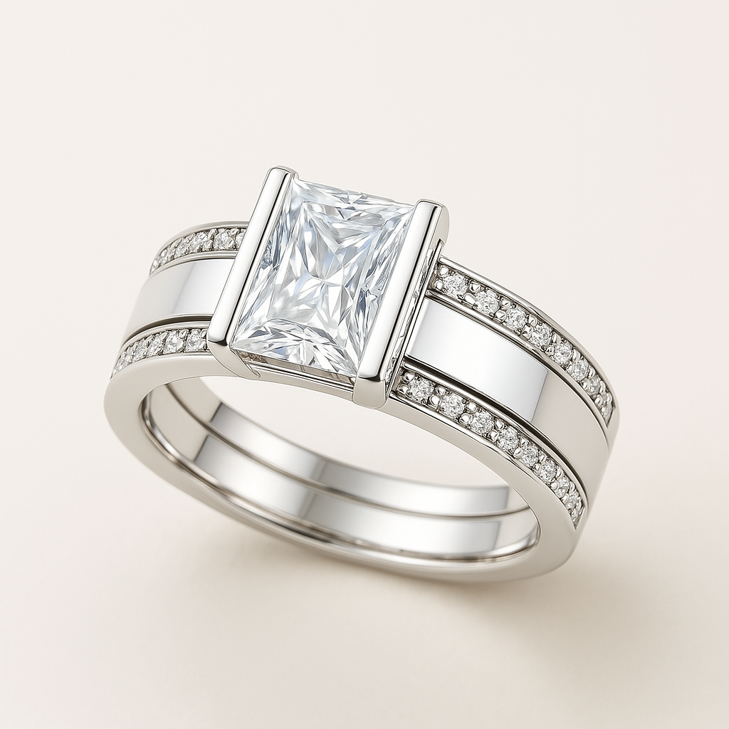 Vintage Inlaid Glass Ring